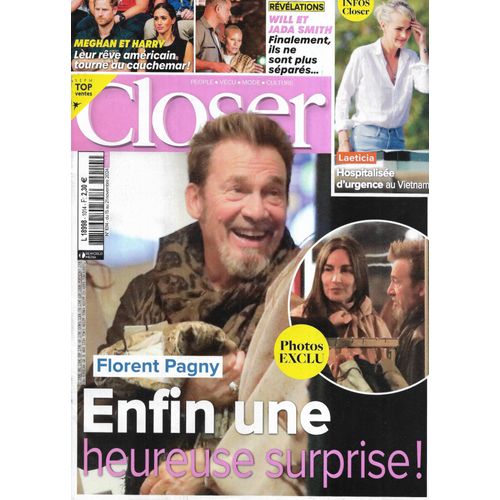 Closer N°1014 15/11/2024 Florent Pagny/ Laeticia Hallyday/ Meghan & Harry/ Iris Mittenaere/ Demi Moore/ Will & Jada Smith