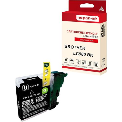 NOPAN-INK - x1 Cartouche compatible pour BROTHER LC 1100 XL LC1100XL Noir Saturne