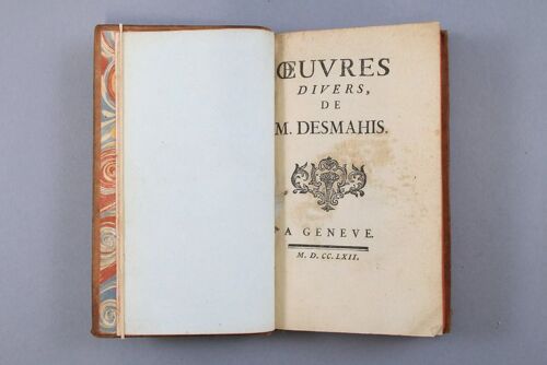 Oeuvres Divers. Genève, 1762 - Desmahis