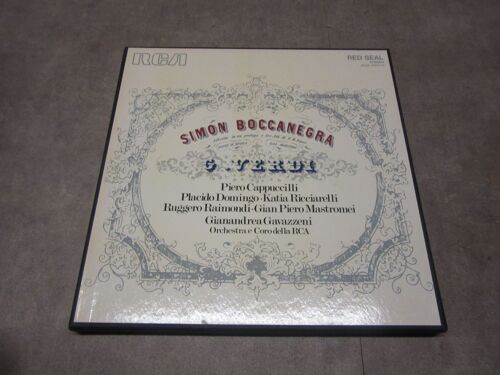 Coffret 3 Disques 33 Tours Simon Boccanegra Verdi Piero Cappuccilli P Domingo K Ricciarelli R Raimondi Gian Piero Mastronei Gianandrea Gavazzeni 1973 Rca Red Seal 6007 3 England