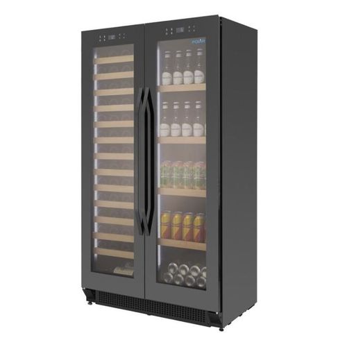 Refroidisseur à bière et vin double porte - 52 bouteilles de vin + Stockage bière - 150W, 220V - MONO