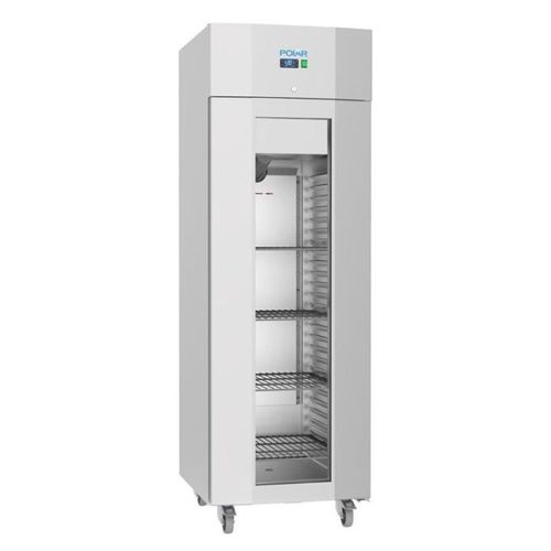 Armoire vitrée réfrigérée négative 700 L, 1 porte, inox, classe D