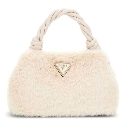 GUESS Sac à épaule bandoulière crème pour femme - Shaida Top Handle Flap Crossbody Bag Stone 326833