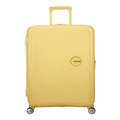 American Tourister Valise jaune clair pour femme et homme - Soundbox Spinner 77 / 28 TSA EXP Trolley Pastel Yellow 298827