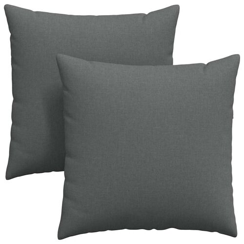 vidaXL Coussins de canapé Gris foncé tissu