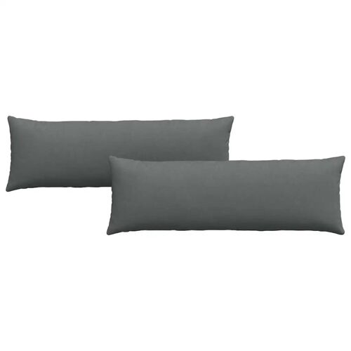 vidaXL Coussins de canapé Gris foncé tissu