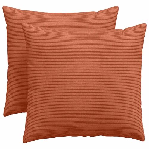 Vidaxl Coussins De Canapé 2 Pcs Rouge Orange 50 X 50 Cm