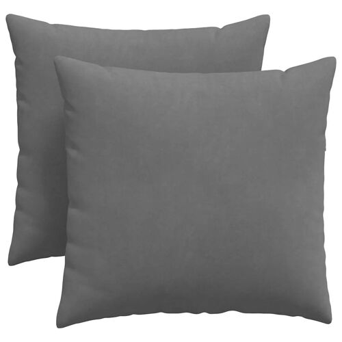 vidaXL Coussins de canapé Gris foncé tissu