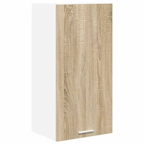 vidaXL Armoire suspendue Riga Chêne Sonoma et Blanc 40 x 31 x 80 cm