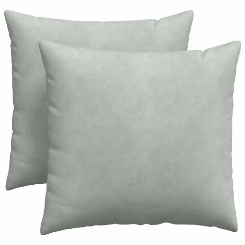 Vidaxl Coussins De Canapé 2 Pcs Gris Clair 45 X 45 Cm