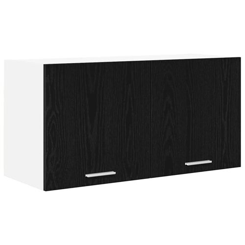 vidaXL Armoire suspendue avec étagère Riga Chêne noir 80 x 31 x 40 cm