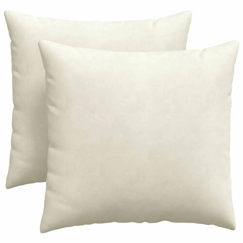 vidaXL Coussins de canapé 2 pcs Crème 45 x 45 cm