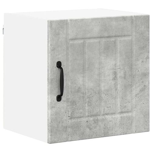 vidaXL Meuble mural de cuisine avec étagère Gris béton 40 x 31 x 40 cm
