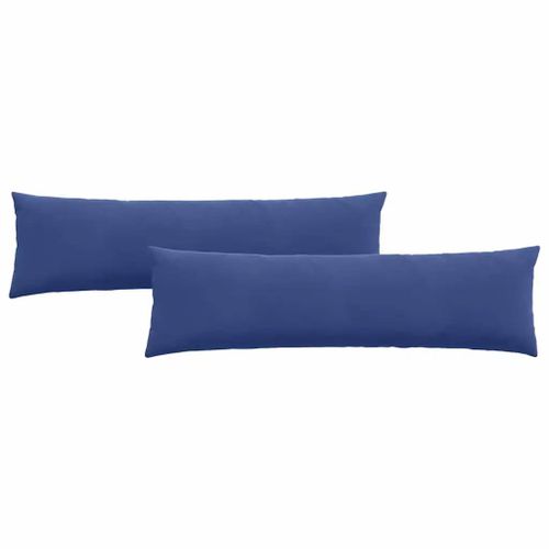 Vidaxl Coussins De Canapé 2 Pcs Bleu Police 145 X 40 Cm