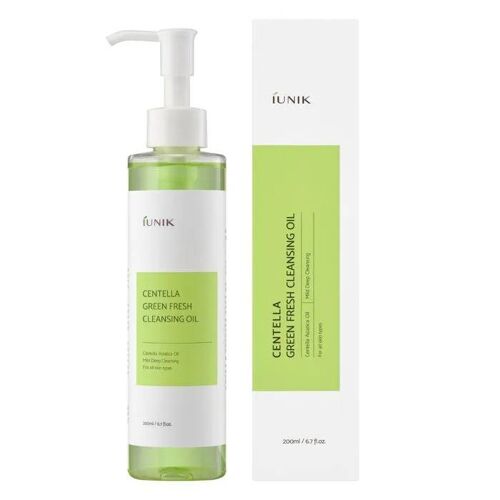 Huile Nettoyante - Iunik - Centella Green - 200 Ml - Hypoallergénique - Tous Types De Peau 