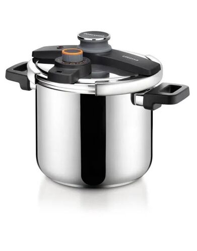 Marmite à pression - TESCOMA - T702767 - Acier inoxydable - 7,5 litres - Noir/Gris