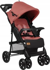 Poussette Canne Légère Lionelo Emma - Plage Rapide - 6-36 Mois - Sac Inclus - Grand Panier - Marron