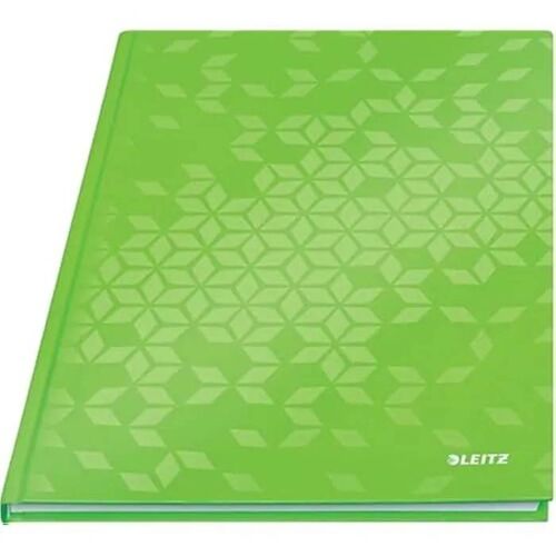 Cahier A4 Ligné - Leitz - Wow - 160 Pages - 90g/M² - Couverture Rigide Verte