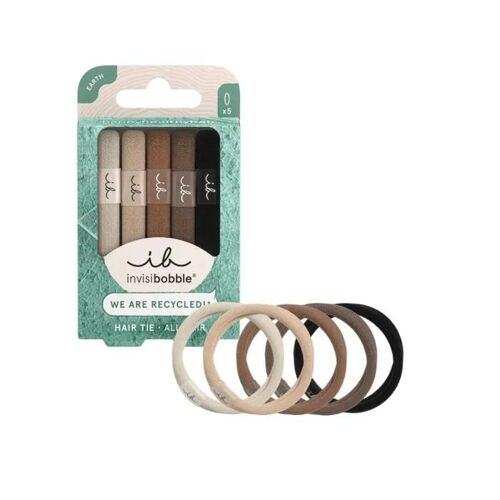 Élastiques À Cheveux - Invisibobble - Mocca - 5 Pièces - Confortable - Tissu Recyclé - Mixte
