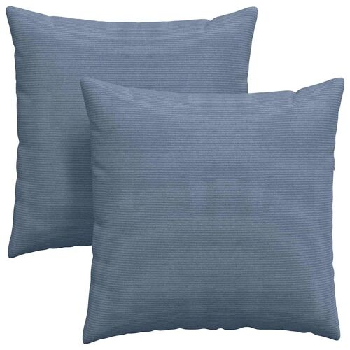 Vidaxl Coussins De Canapé 2 Pcs Bleu 80 X 80 Cm