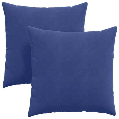 Vidaxl Coussins De Canapé 2 Pcs Bleu Police 60 X 60 Cm