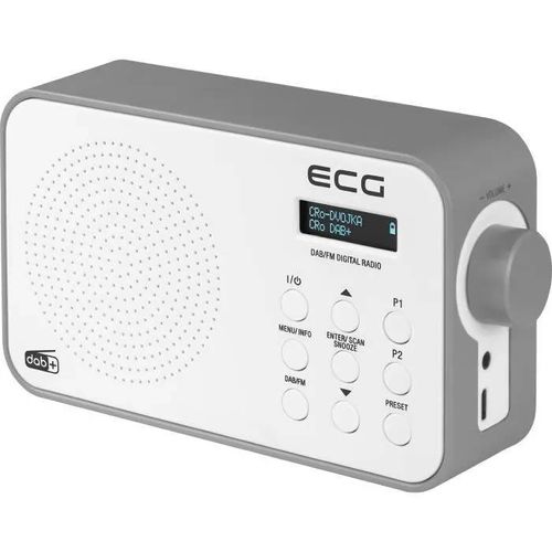Radio DAB+/FM - ECG - RD 110 - Blanc - 30 Préréglages FM/DAB+ - Alarme intégrée
