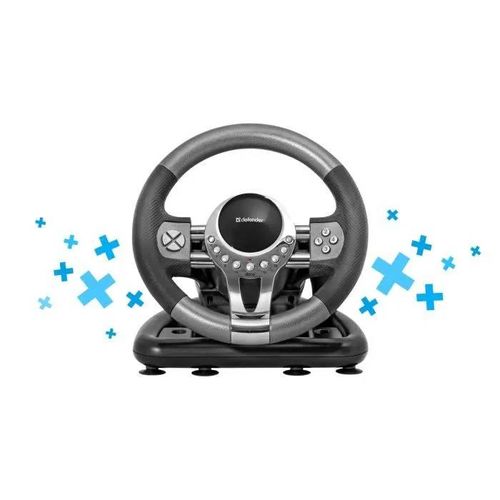 Volant de Jeu - Defender - Forsage GTR - USB - 12 Boutons - Compatible Windows 10