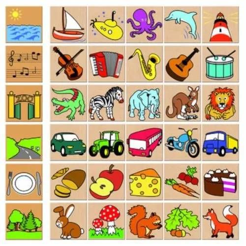 Detoa Jeu D'apprentissage What Comes Where Junior Bois 4 Cm 36 Pcs