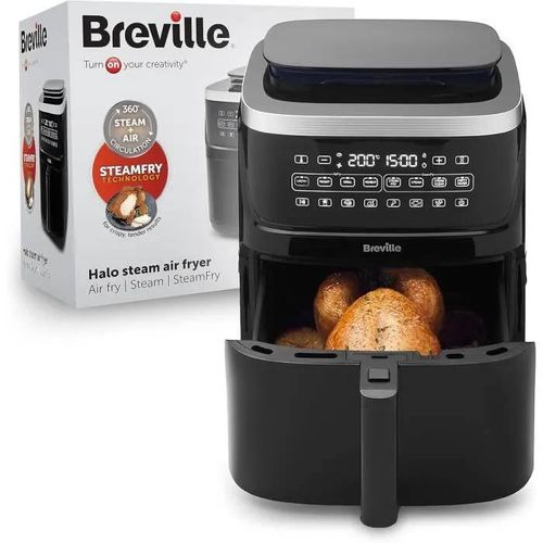 Friteuse sans huile - Breville - Halo - 7 L - 1700 W - Technologie SteamFry - Noir