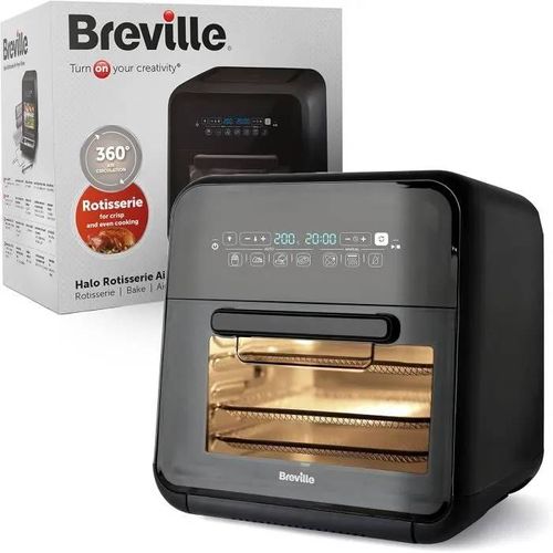 Breville Halo Rotisserie friteuse à air numérique extra large 10L - Noir et Gris VDF127X