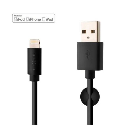 Câble De Données Et De Charge - Fixed - 1 Mètre - Usb-Éclair - Certification Mfi - 20w - Noir
