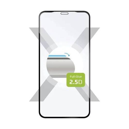 Protecteur en verre trempé FIXED Full-Cover pour Apple iPhone XR-11, adhésif sur l'ensemble de l'écran, noir