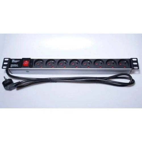 Répartiteur D'alimentation - Premiumcord - Pdu-F10g08s - 8 X 230 V - 2 M - 1u