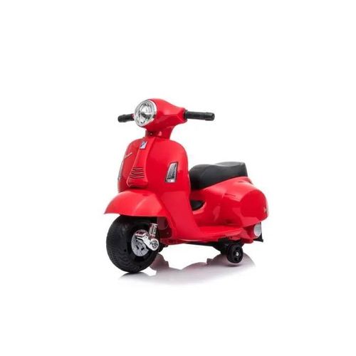 Scooter Électrique Vespa Gts, Rouge, Avec Roues Auxiliaires, Autorisé, Batterie 6v, Siège En Cuir, Moteur 30w