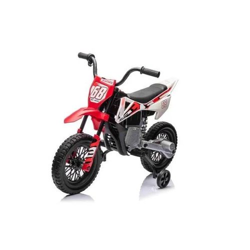 Motocross Électrique Pour Enfants - Beneo - Rouge - Batterie 12v - Siège En Cuir - Roues Eva Souples