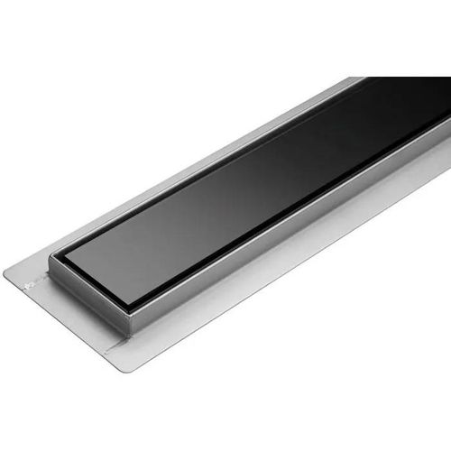 Cuvette de salle de bain linéaire Verre noir 80 cm WET