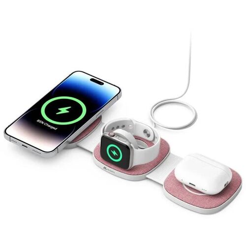 Misura MH06 Rose Chargeur sans fil magnétique Qi2