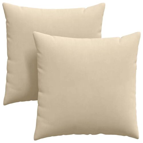 vidaXL Coussins de canapé Crème tissu