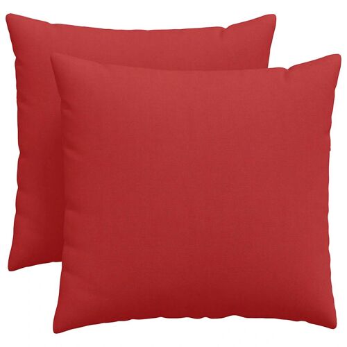 vidaXL Coussins de canapé Rouge tissu