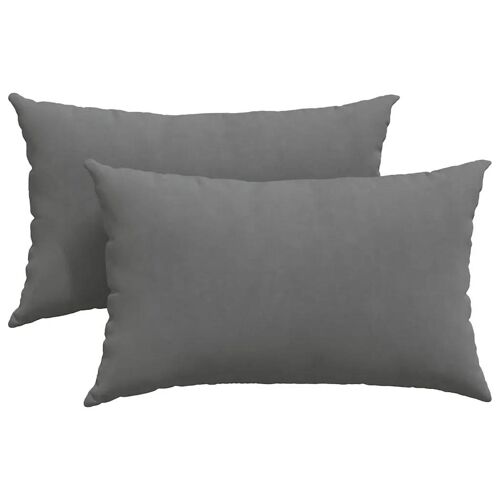 vidaXL Coussins de canapé Gris foncé