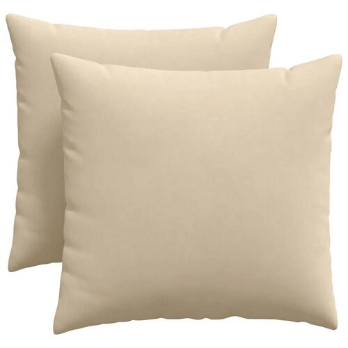 vidaXL Coussins de canapé Crème tissu