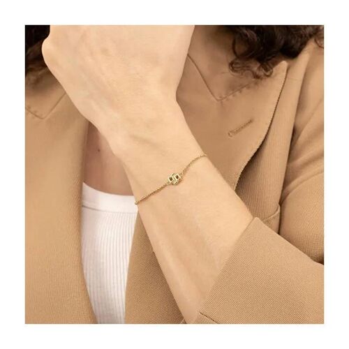 Bracelet Fantaisie Plaqué Or Pour Femme Double B 1580698