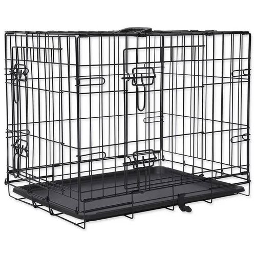 Dog Fantasy Cage Pliante S, Avec Deux Portes, Dimensions 61 × 43 × 49 Cm