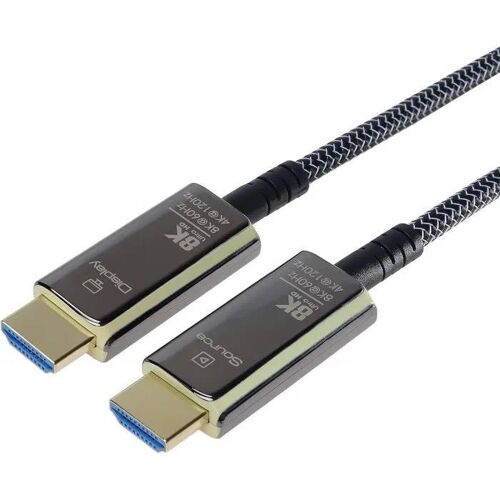 PremiumCord 8K Ultra High Speed HDMI 2.1 Câble Fibre Optique Visuellement Actif,48 Gbits,NoirOr