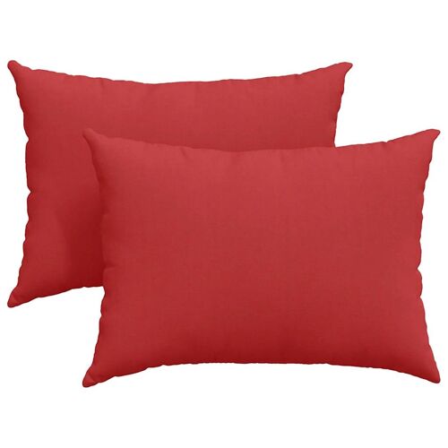 vidaXL Coussins de canapé Rouge tissu