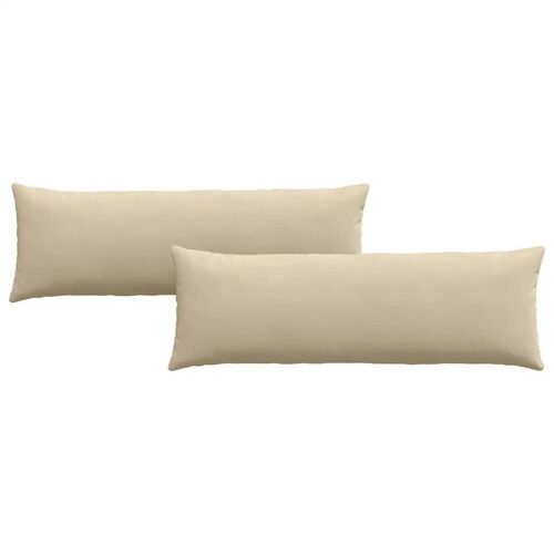 vidaXL Coussins de canapé Crème tissu