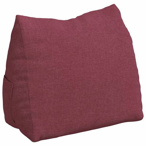 Vidaxl Coussin De Dos Bordeaux 60 X 20 X 50 Cm Tissu