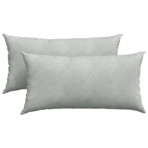 Vidaxl Coussins De Canapé 2 Pcs Gris Clair 80 X 40 Cm