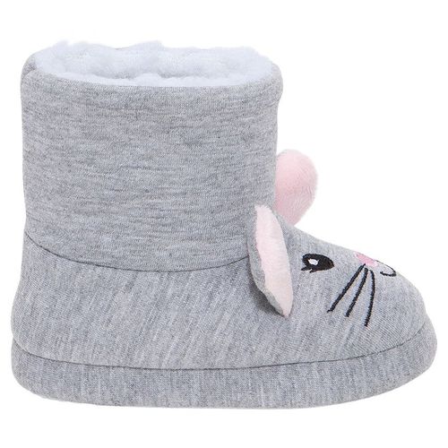 Chaussures Chaussons Bottines Forme Souris Gris Chiné