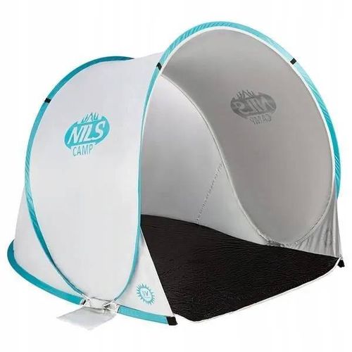 Tente De Plage Nils Camp Nc3173 Turquoise Gris - Filtre Uv, Écran, Imperméable, Compact